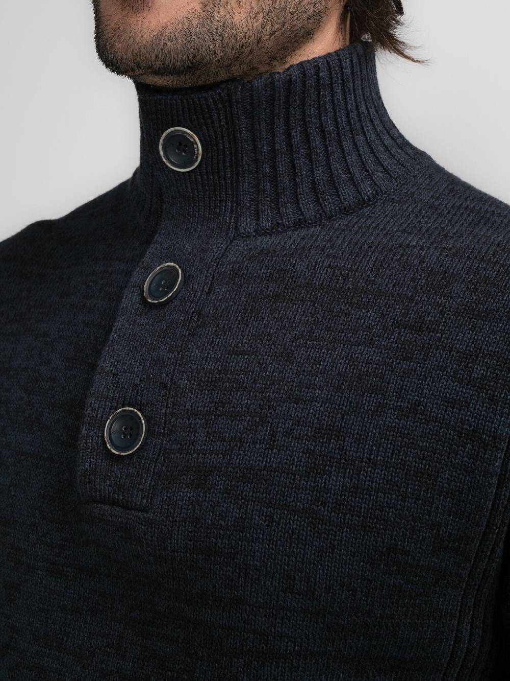 Petrol Industries M-3040-KWC206 Men Knitwear Collar (5120 Sky Captain) Flash Sale