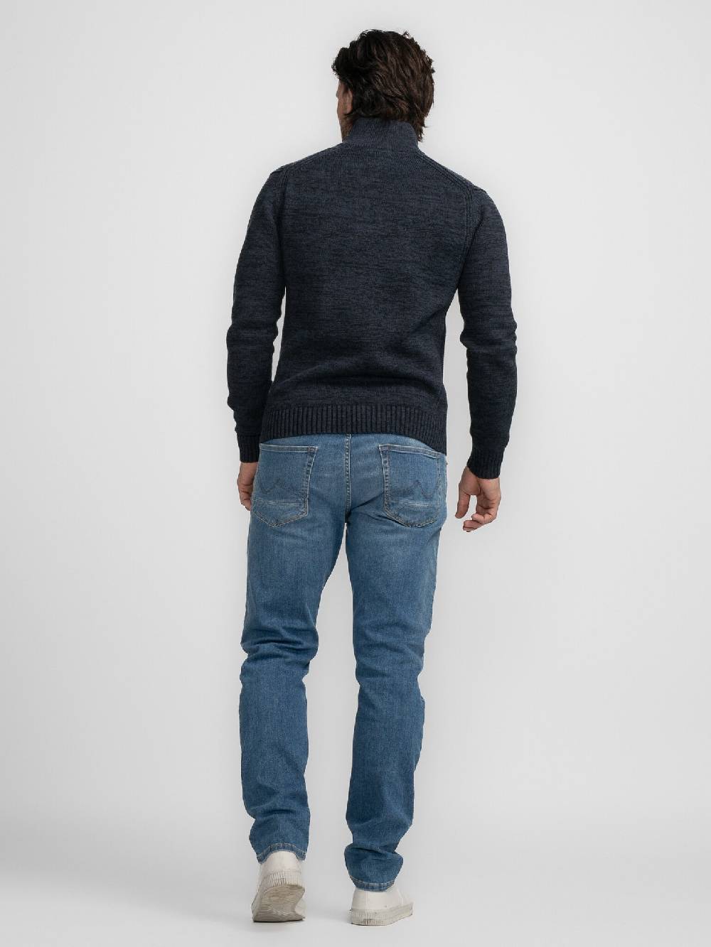 Petrol Industries M-3040-KWC206 Men Knitwear Collar (5120 Sky Captain) Flash Sale