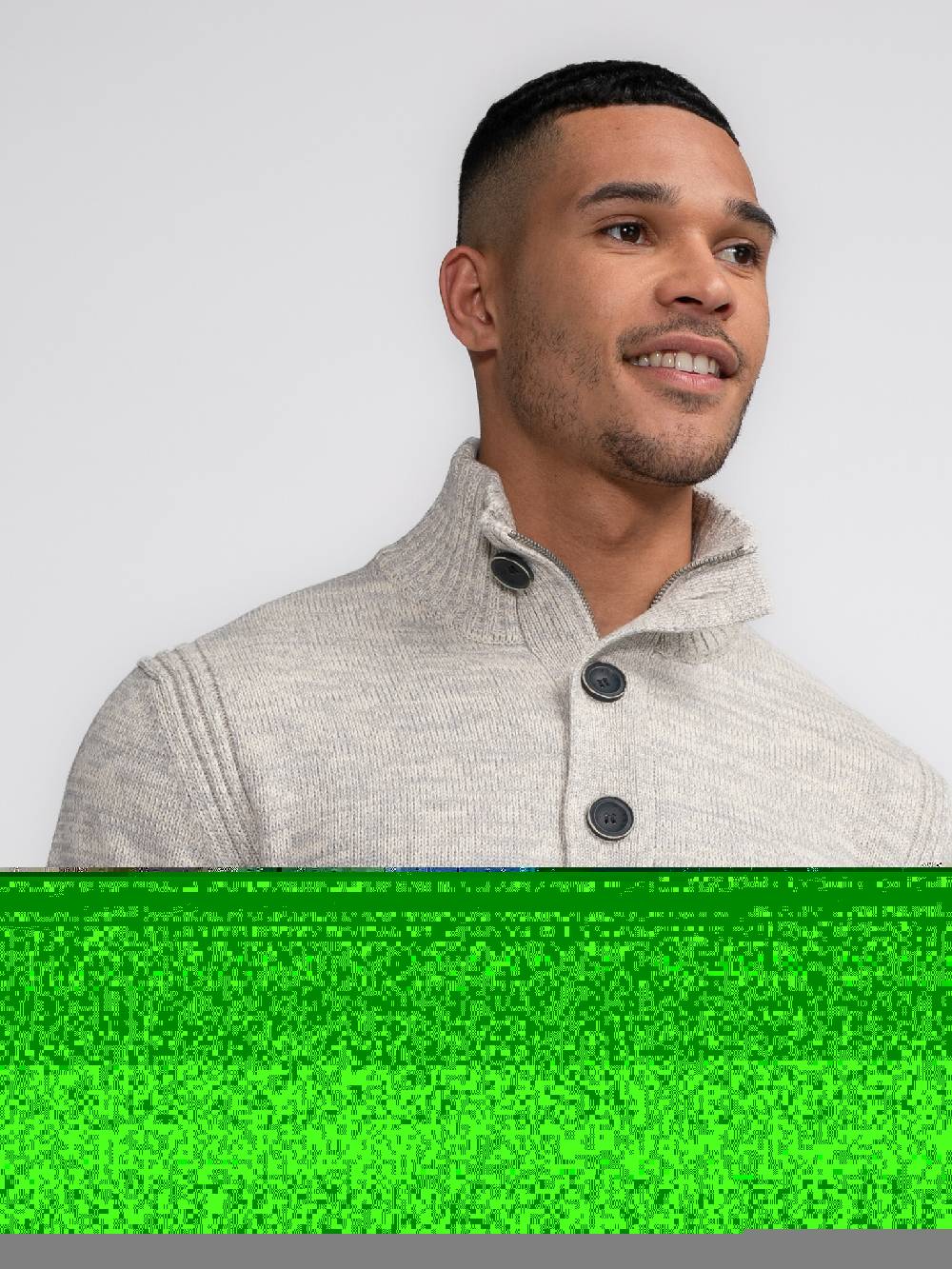 Petrol Industries M-3040-KWC206 Men Knitwear Collar (0009 Antique White) Online Shopping