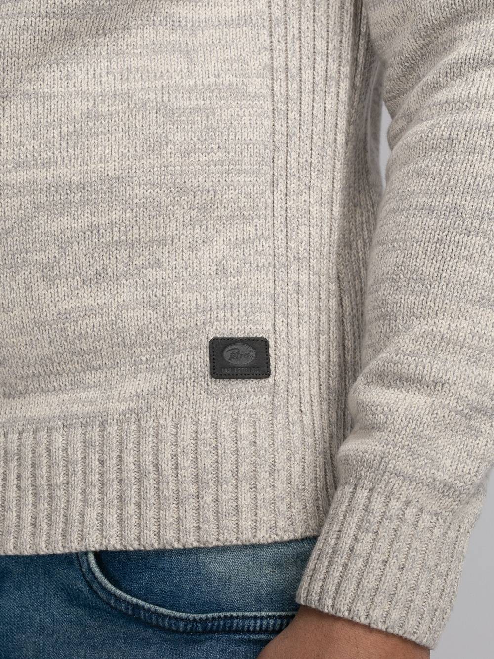 Petrol Industries M-3040-KWC206 Men Knitwear Collar (0009 Antique White) Online Shopping