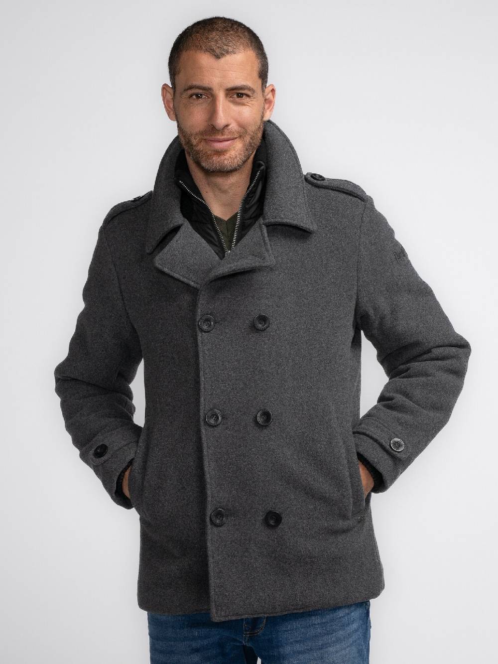 Petrol Industries M-3040-JAC102 Men Jacket Wool (9080 Steal Melee)