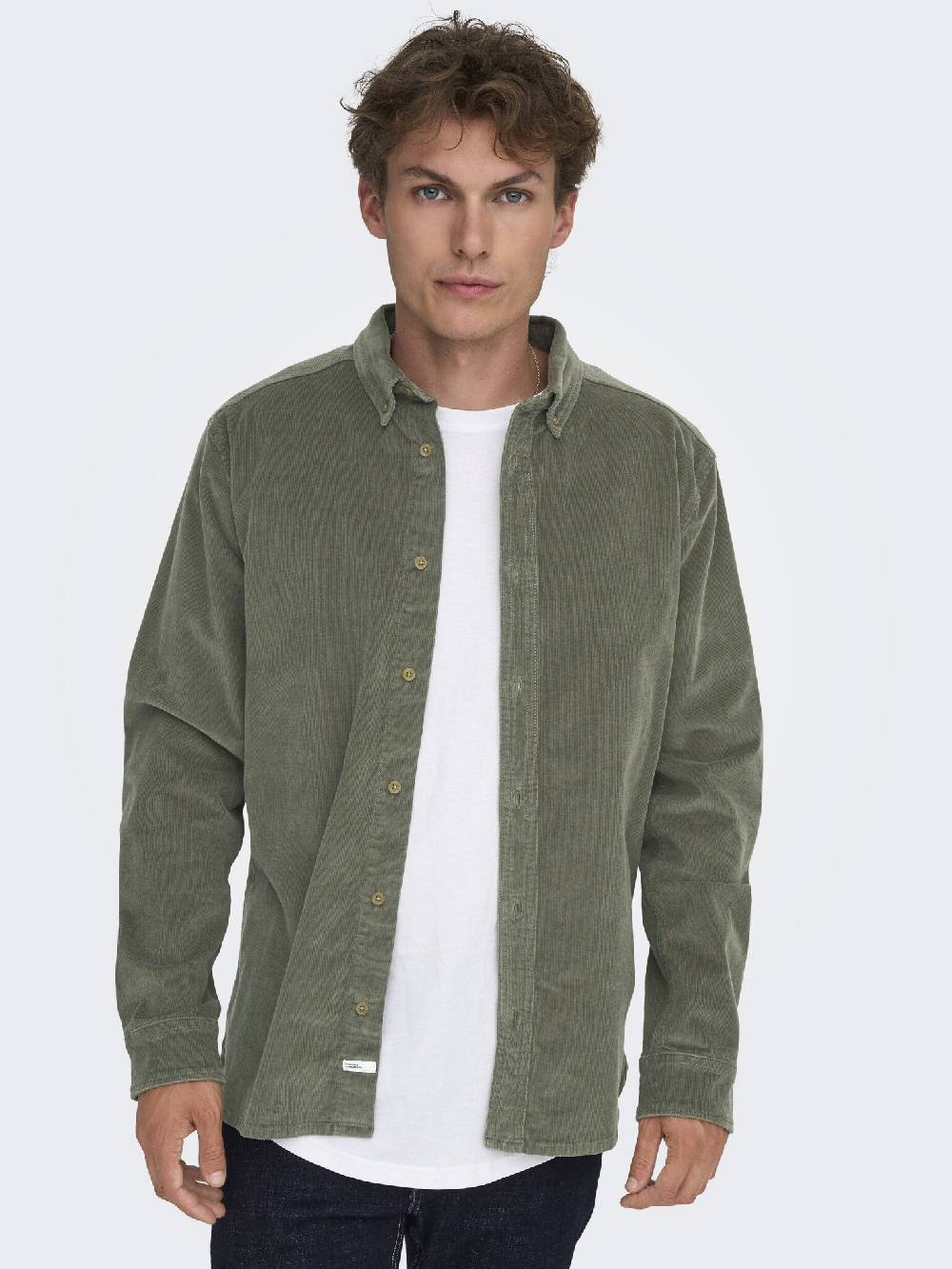 Only & Sons ONSMICHAEL 18W REG CORD STRETCH LS (Castor Gray) Cyber Monday