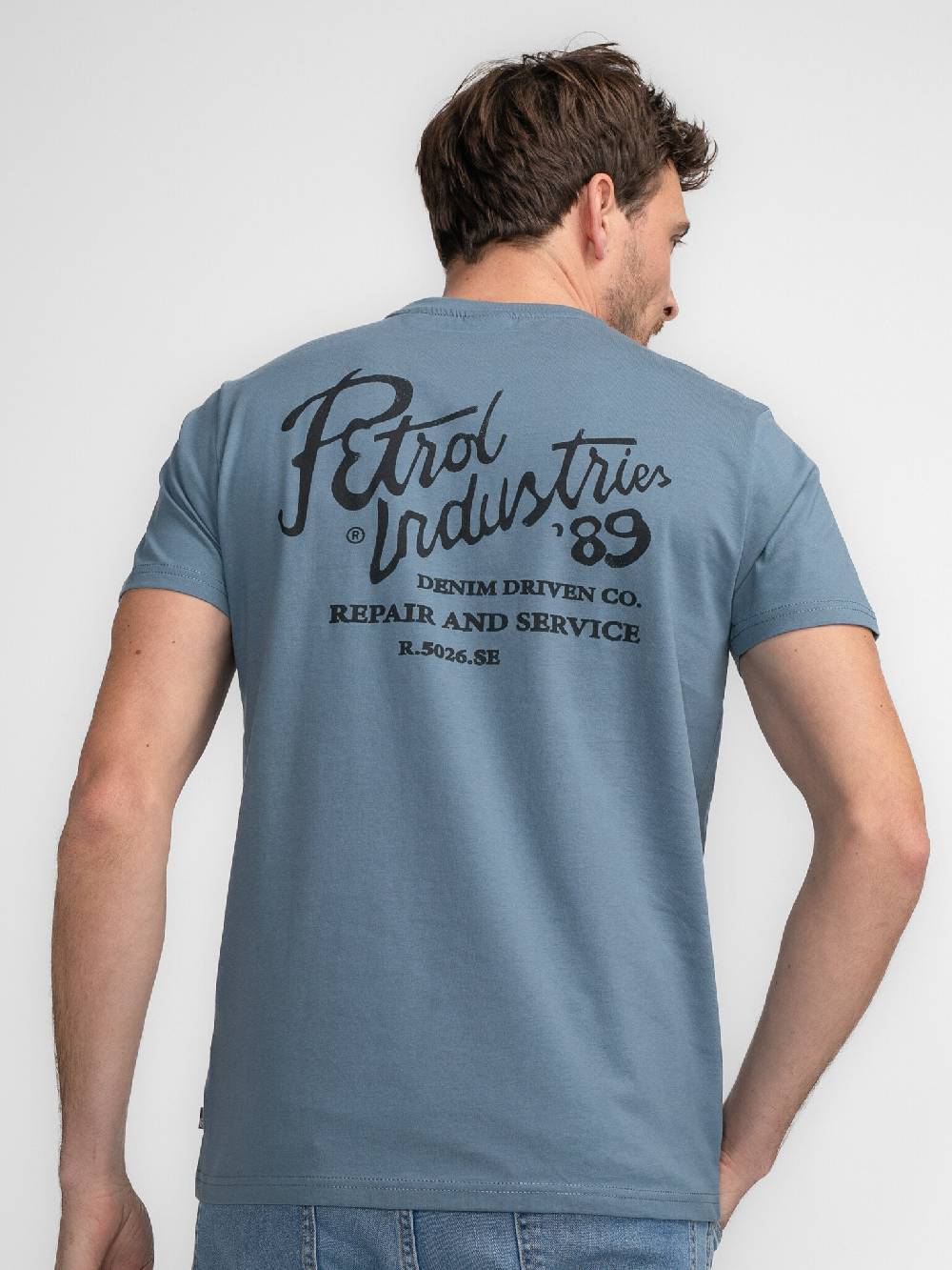 Petrol M-3040-TSR662 Men T-Shirt SS Classic Print (5183 Light Shadow) Weihnachtsangebot