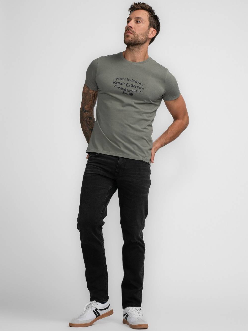 Petrol M-3040-TSR661Men T-Shirt SS Classic Print (6165 Dark Sage) Osterangebot