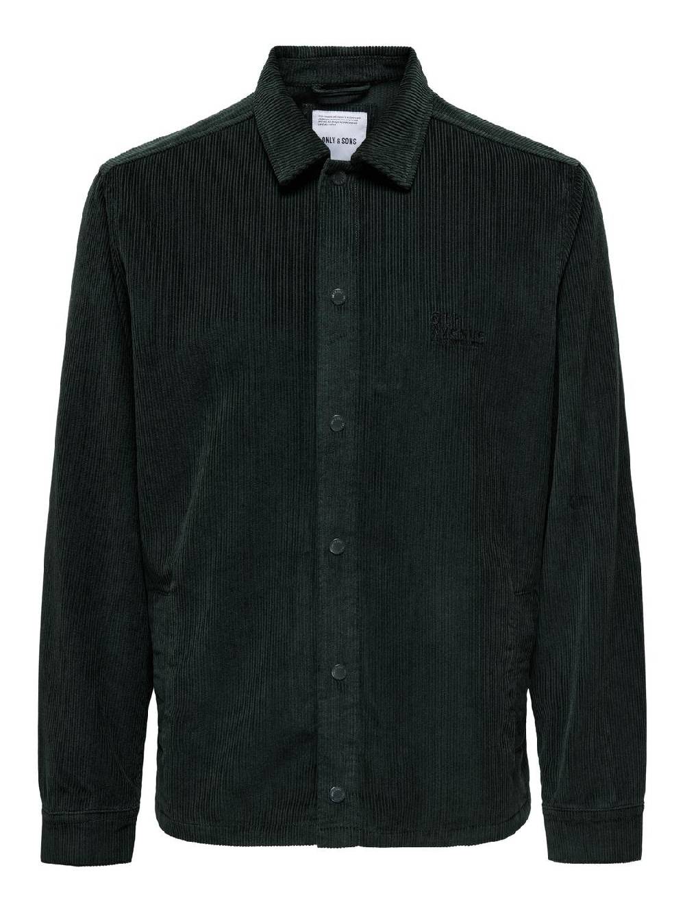 Only & Sons ONSTYLER 8W CORD LS OVERSHIRT (Darkest Spruce) Muttertagsangebot