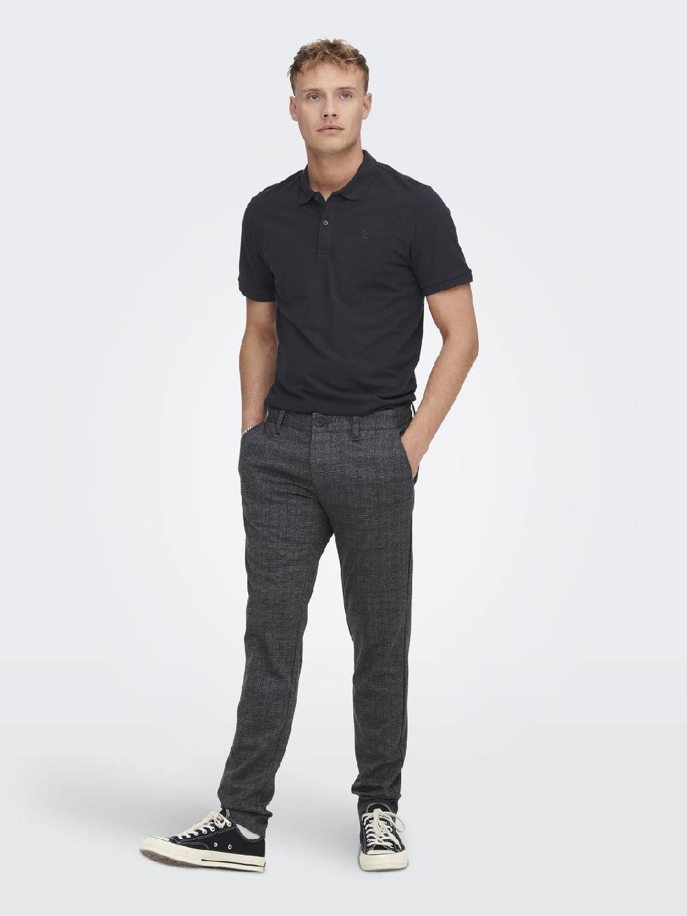 Only & Sons Onsmark Pant Check GW 1451 NOOS Phantom 22021451 Bestseller