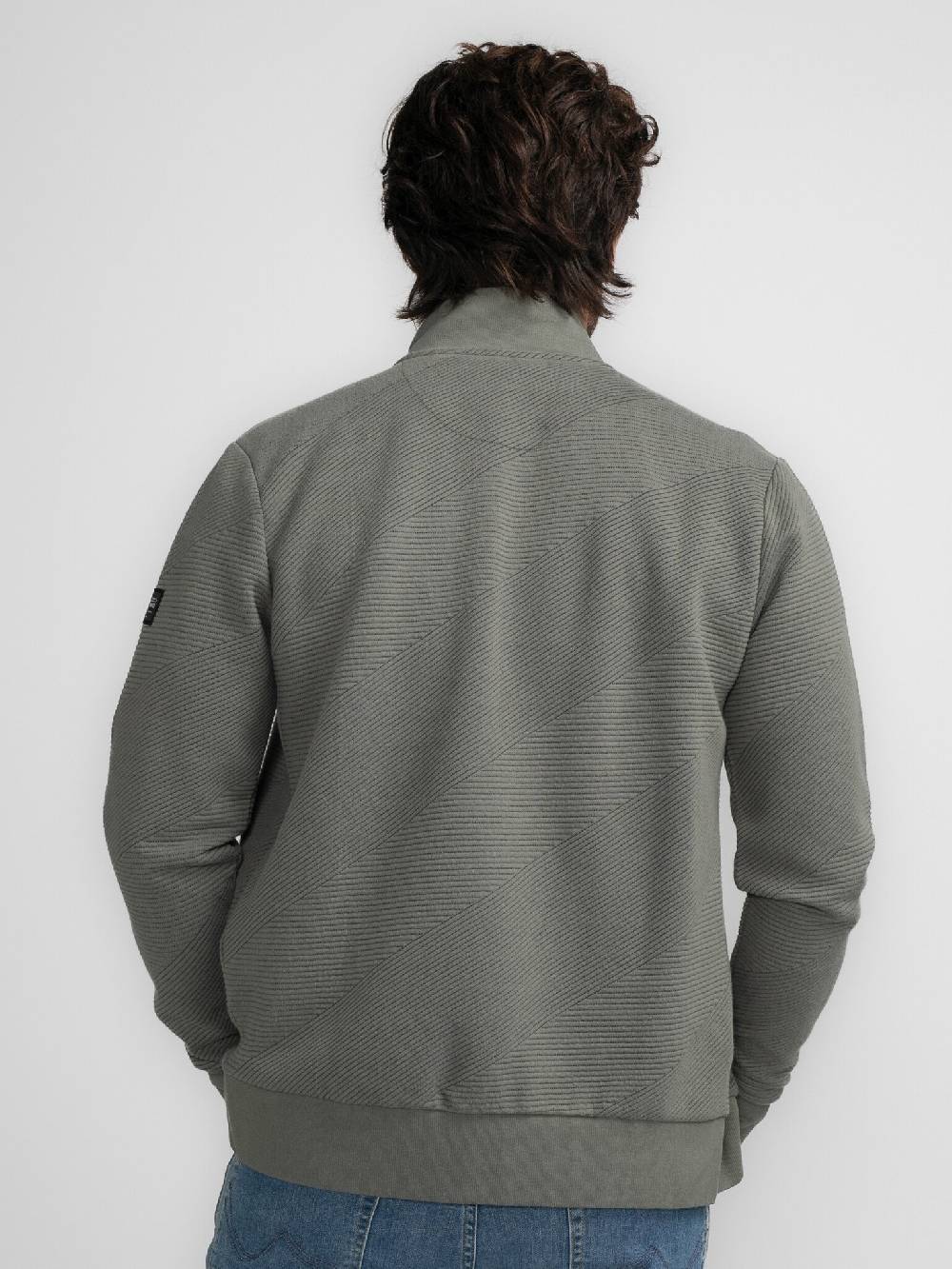 Petrol M-3040-SWC315 Men Sweater Collar Zip (6165 Dark Sage) Zeitbegrenzte Promotion