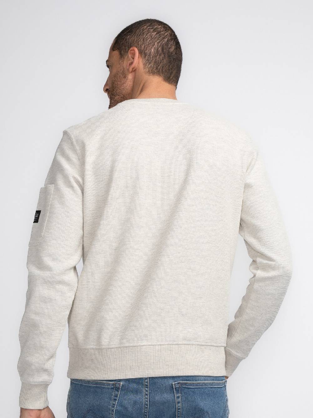 Petrol M-3040-SWR304 Men Sweater Round Neck (0009 Antique White Melee) Bis zu 65% Rabatt