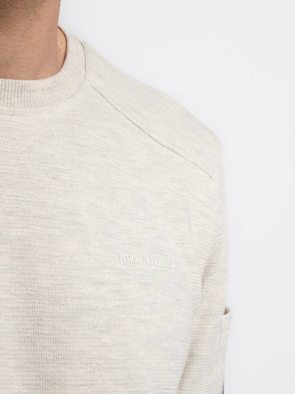 Petrol M-3040-SWR304 Men Sweater Round Neck (0009 Antique White Melee) Bis zu 65% Rabatt