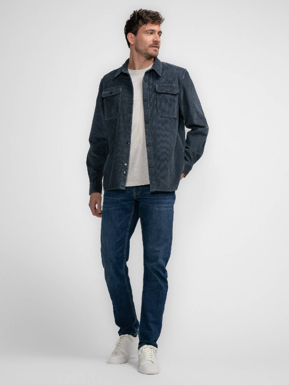 Petrol M-3040-SIL427 MEN SHIRT LONG SLEEVE UNI 5185 Midnight Blue Bis zu 65% Rabatt