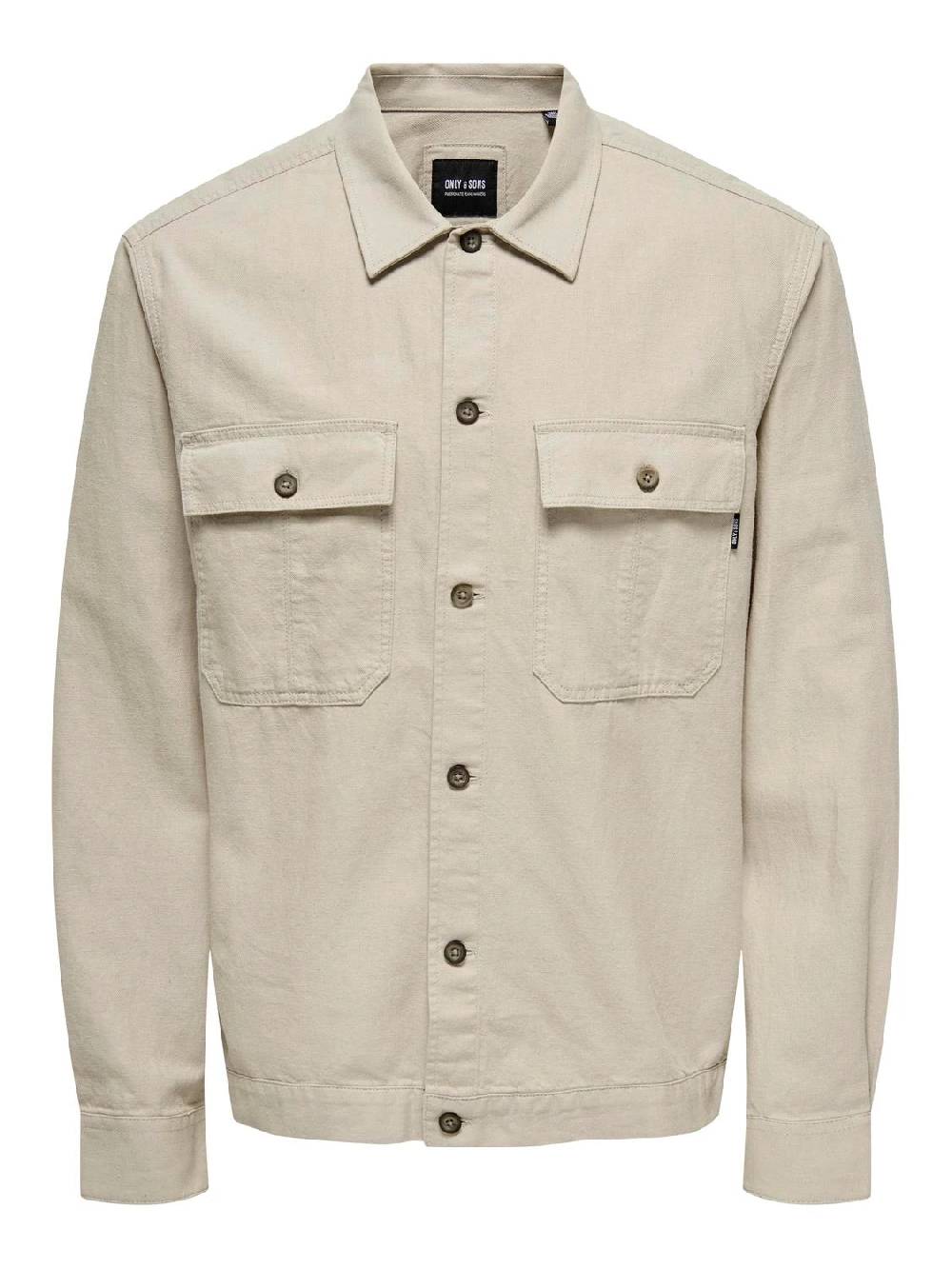 Only & Sons ONSMILO JAQUARD OVERSHIRT (SILVER LINING) Bis zu 55% Rabatt