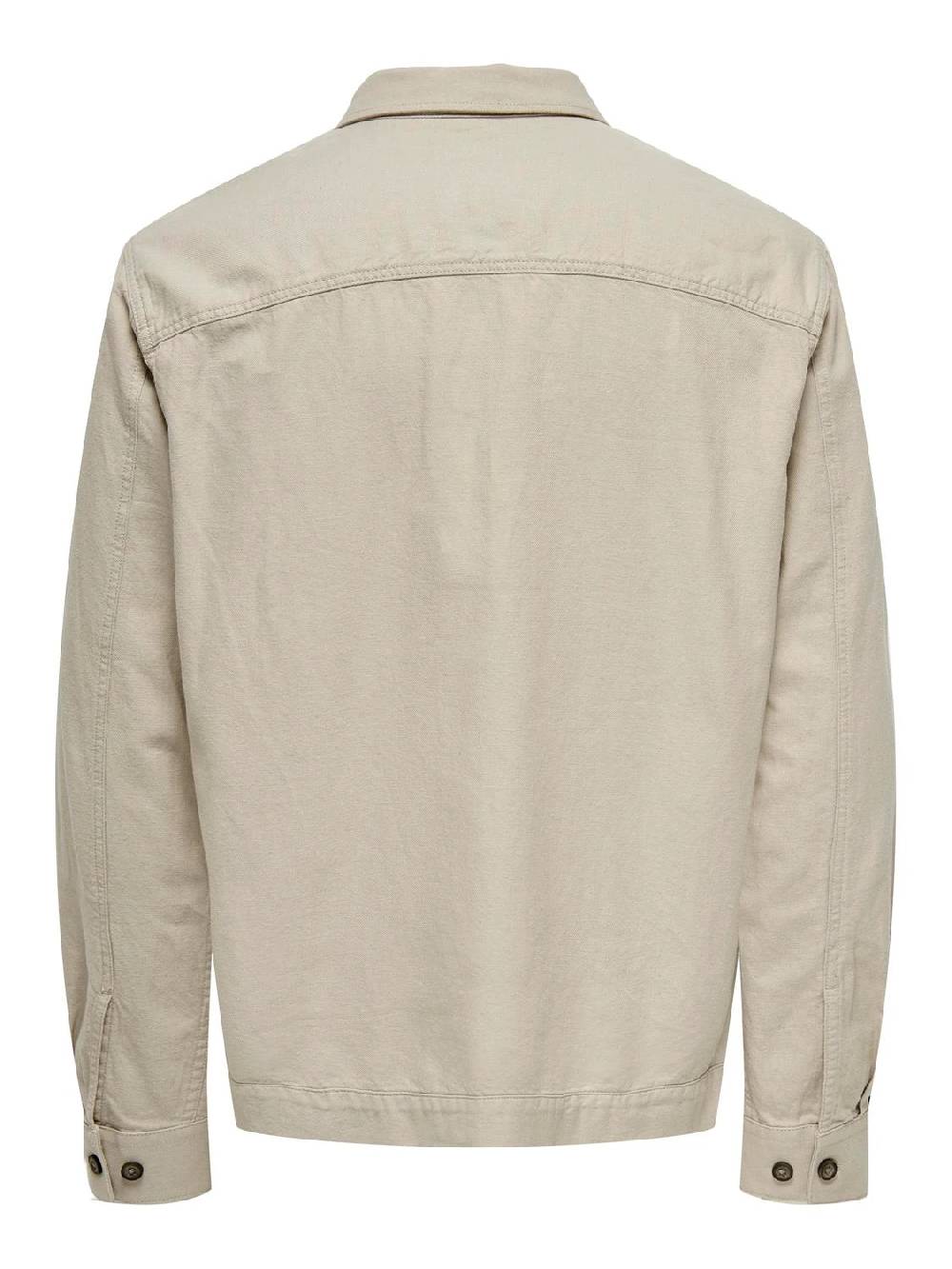 Only & Sons ONSMILO JAQUARD OVERSHIRT (SILVER LINING) Bis zu 55% Rabatt