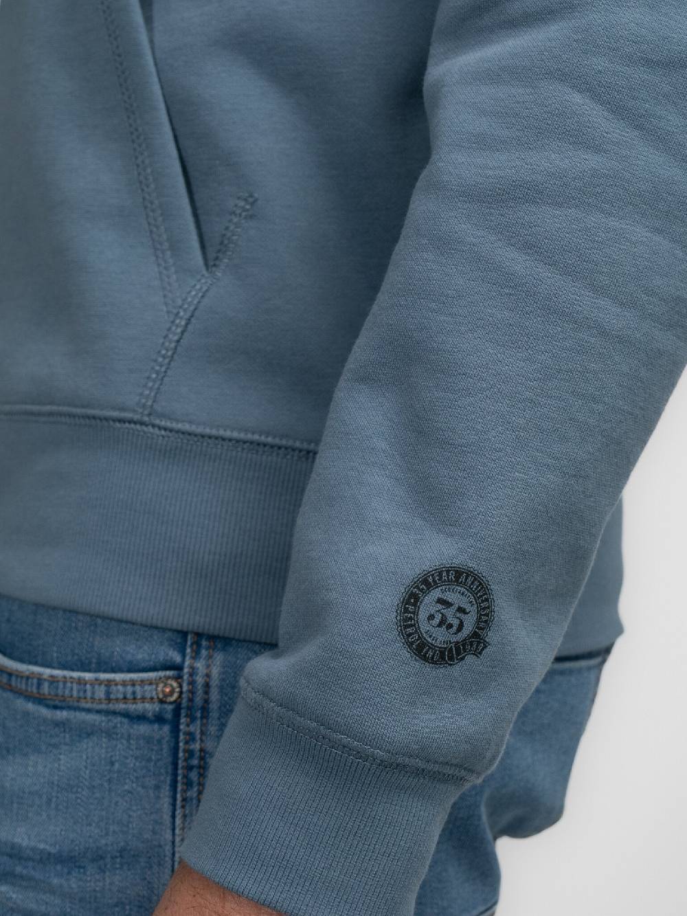 Petrol M-3040-SWH361 Men Sweater Hooded Print (5183 Light Shadow) Begrenzt auf 3 Tage