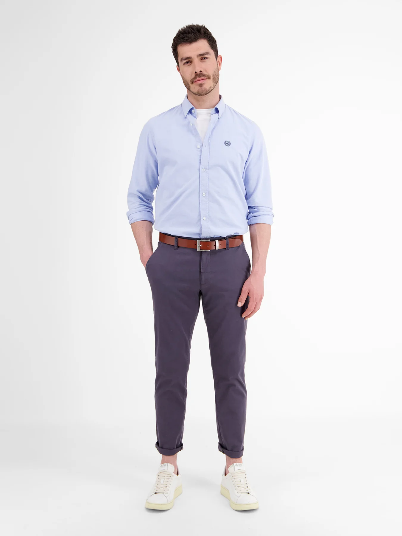 Lerros 5003007 RIEM MET METALEN ELEMENTEN (740 COGNAC) Günstiger Verkauf