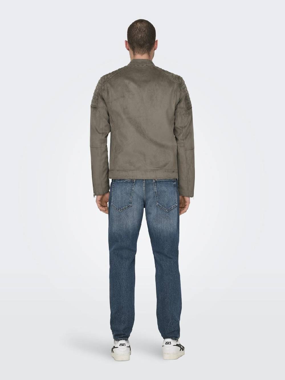 Only & Sons ONSGUS FAUX SUEDE RACER JACKET (Falcon) Flash Sale