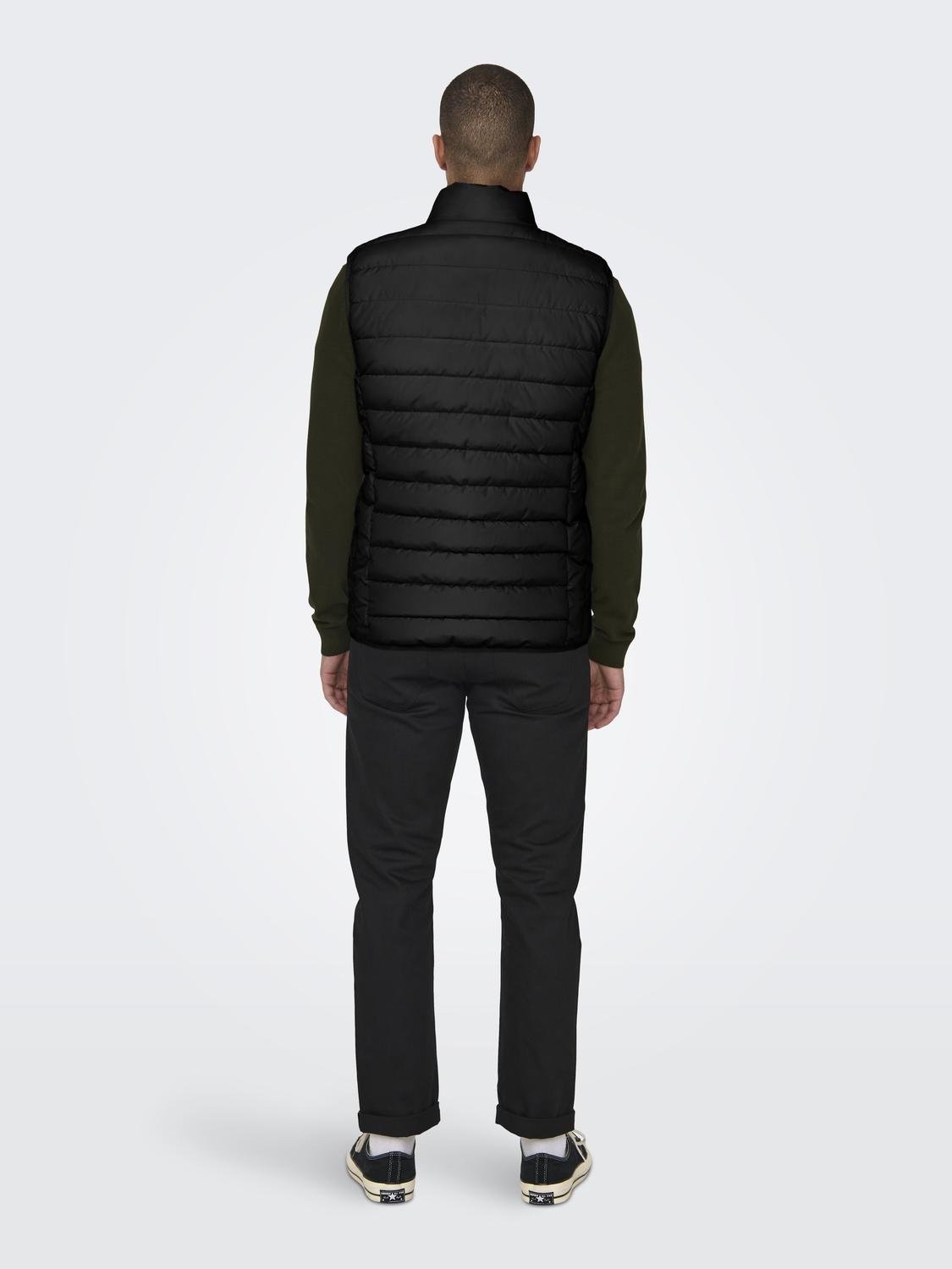 Only & Sons ONSBRODY QUILT VEST OTW VD BLACK Preisnachlass