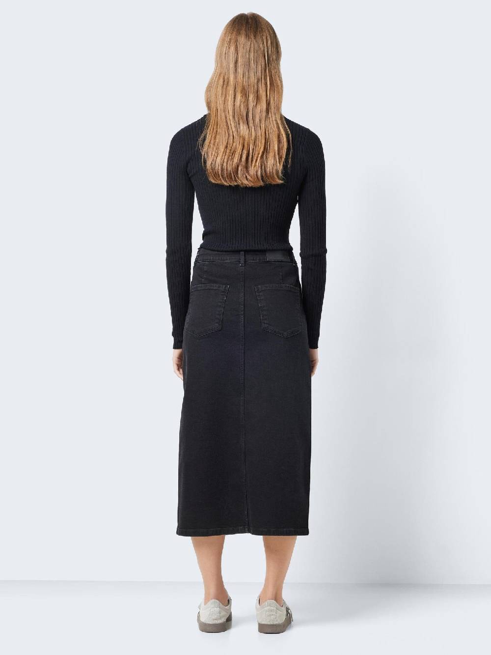 NOISY MAY KATH NW Long Skirt (Black Denim) Bis zu 55% Rabatt