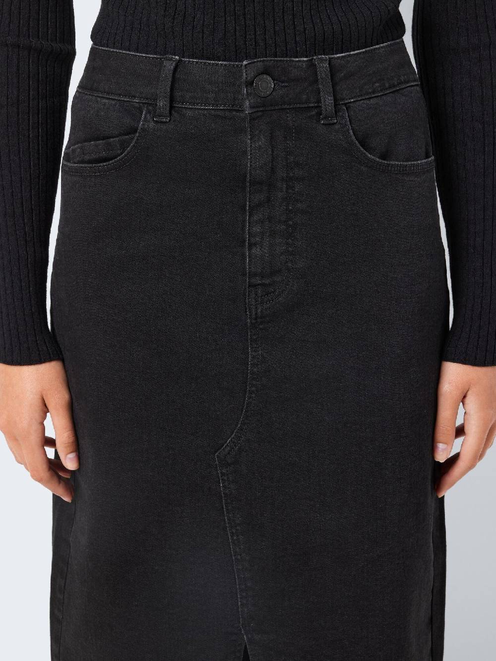 NOISY MAY KATH NW Long Skirt (Black Denim) Bis zu 55% Rabatt