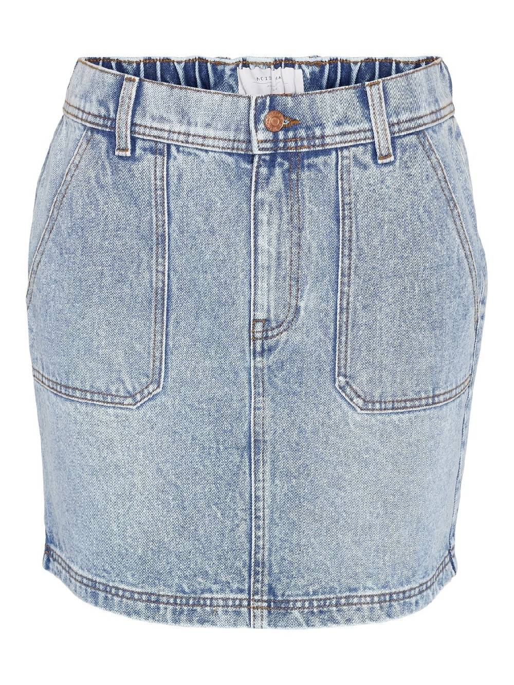 NOISY MAY REGINA HW Denim Skirt (Light Blue Used) Discount Store für neue Produkte