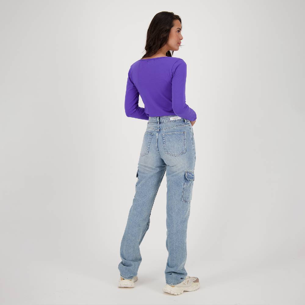 RAIZZED WOMEN Sunset Worker Mid Blue Stone Straight Jeans Valentinstagsangebot