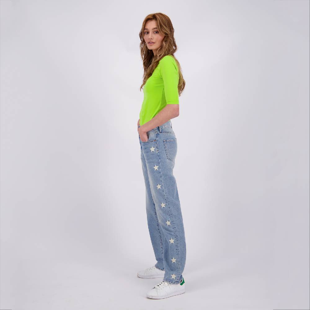 RAIZZED WOMEN SUNSET STAR Light Blue Stone Straight Jeans Lagerräumung