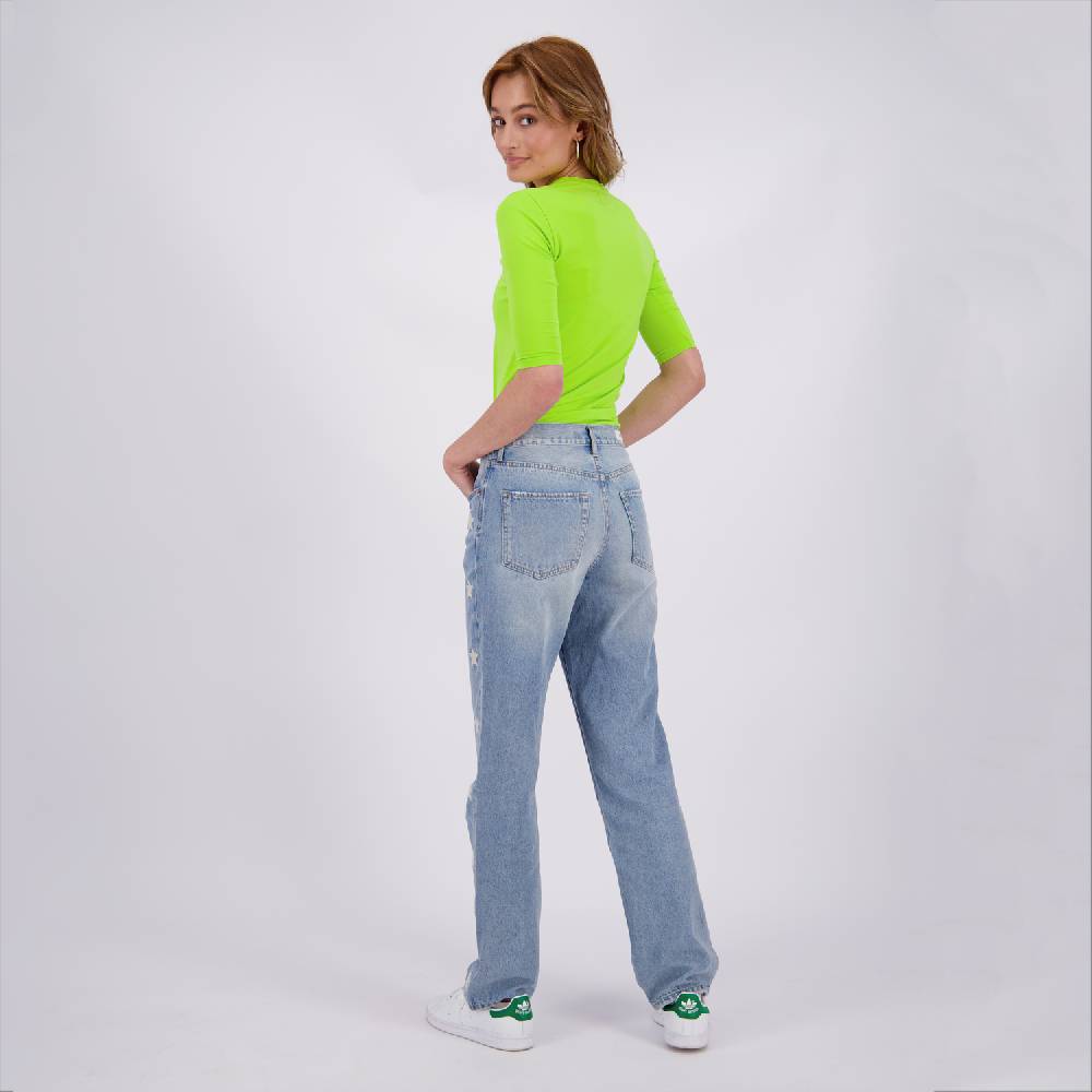 RAIZZED WOMEN SUNSET STAR Light Blue Stone Straight Jeans Lagerräumung
