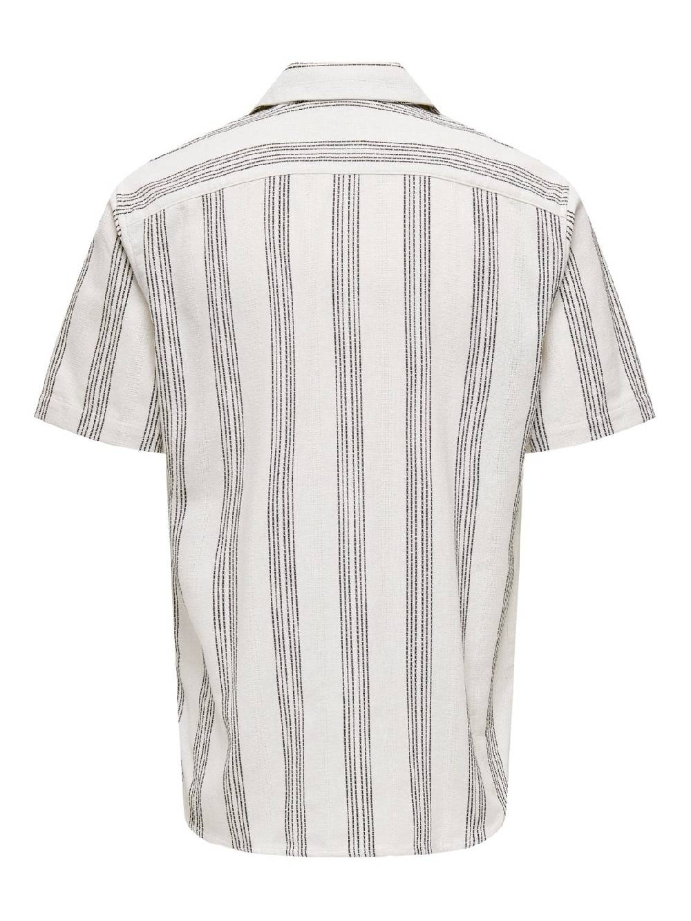 Only & Sons ONSTRUE REG SS STRUC STRIPE SHIRT ANTIQUE WHITE Letzte 3 Tage