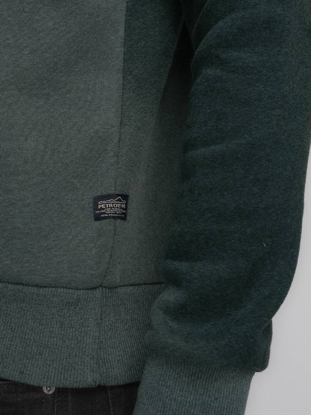 Petrol M-3040-SWR309 MEN SWEATER ROUND NECK PRINT 6089 Bottle Nur noch ein Tag übrig