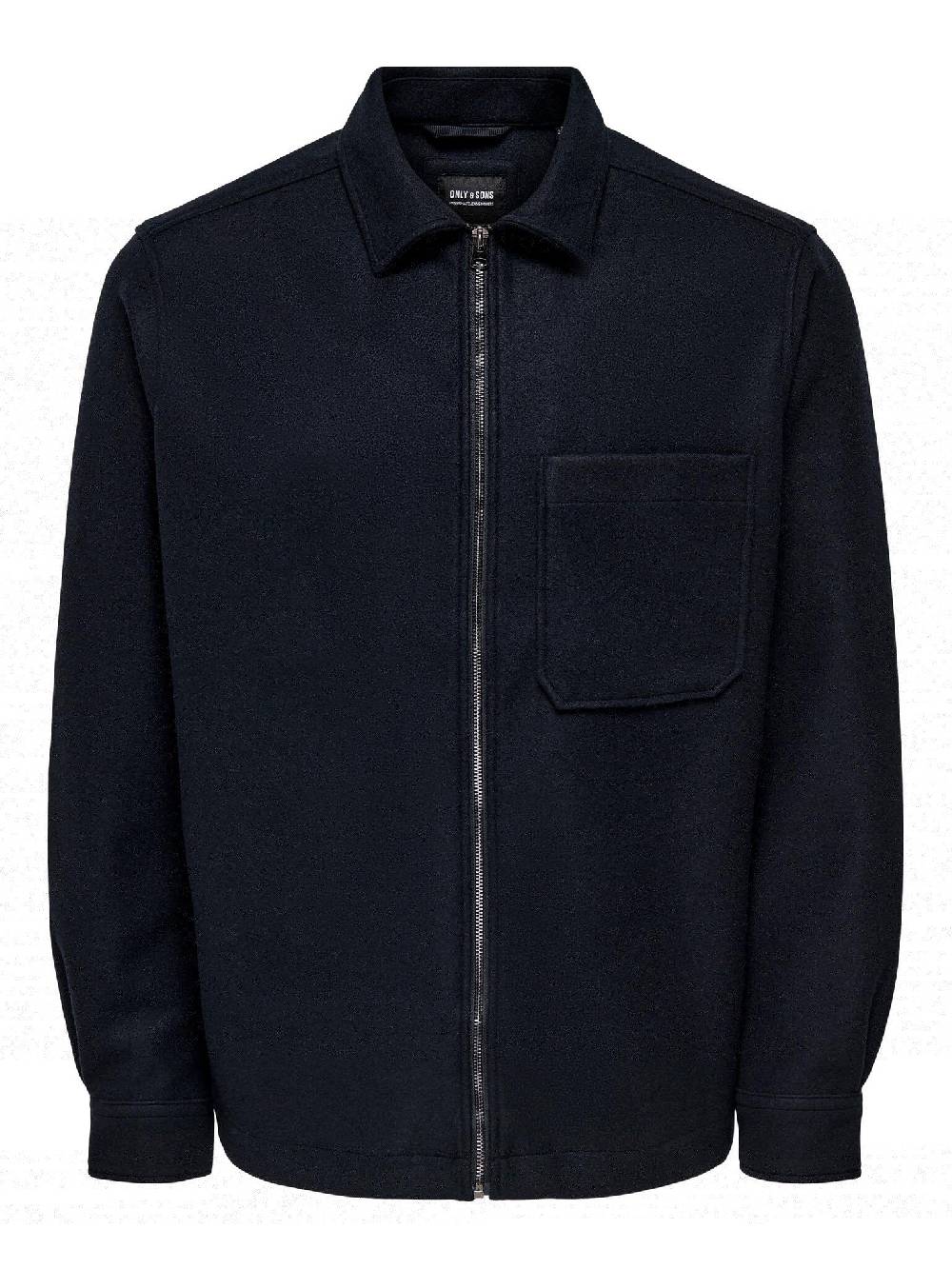 Only & Sons Onsdal OVR ZIP LS Shirt (187197 Dark Navy) Cyber Monday