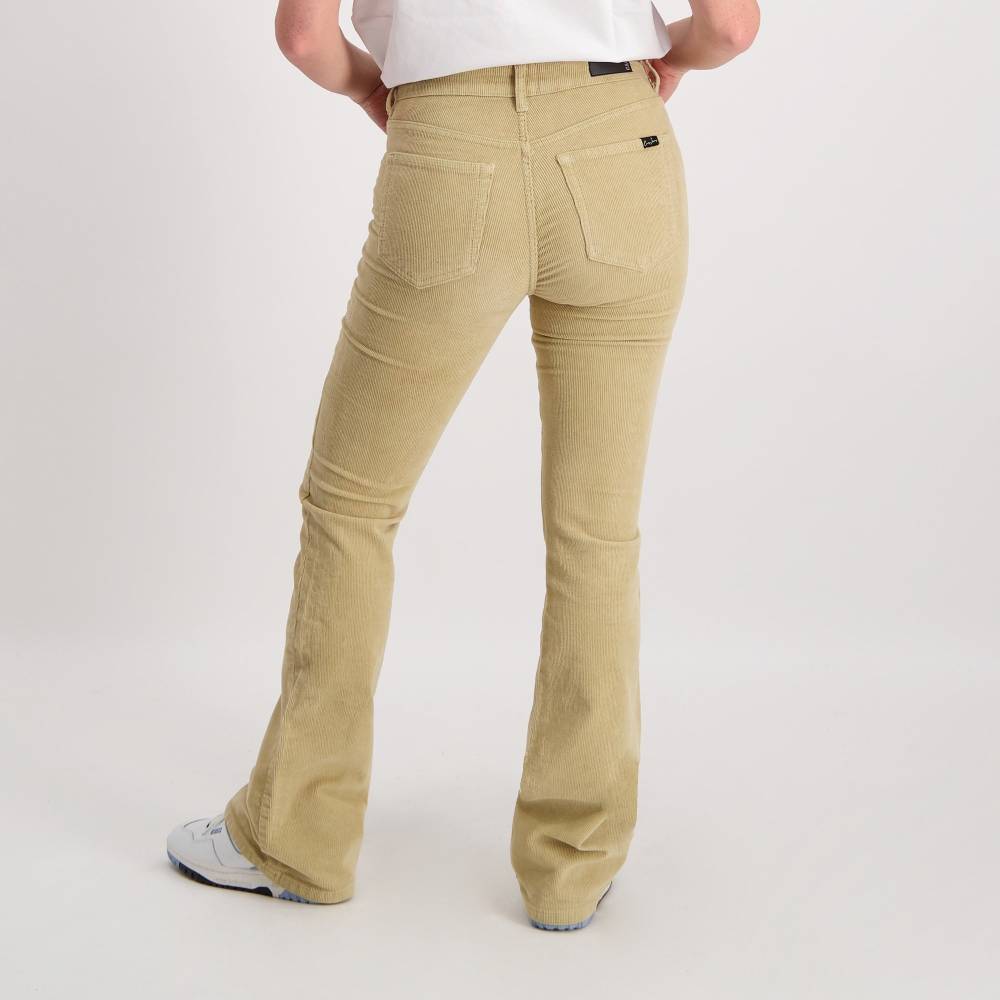 Cars Jeans Desiree Flare Corduroy Khaki Bis zu 60% Rabatt
