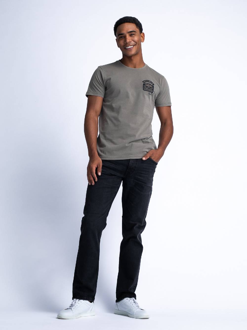 Petrol STARLING - Straight Denim (9705 Black Stone) Fabrik Onlineshop