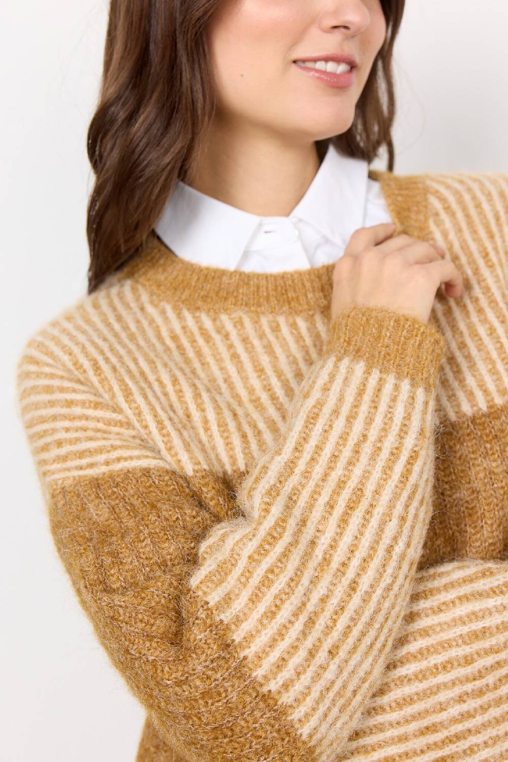 Soya Concept SC-TORINO YD STRIPE 6 (93460C GOLDEN YELLOW MELANGE C) Online Shopping