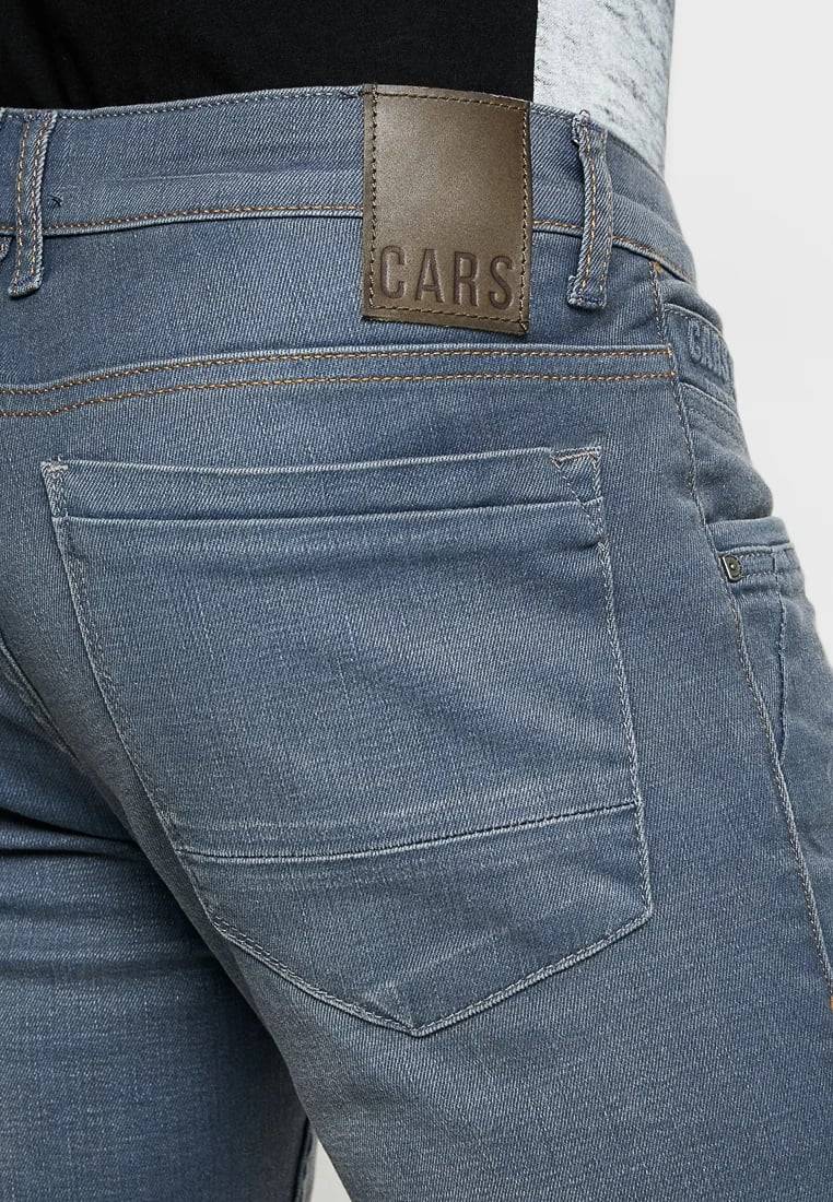 Cars Jeans Henlow Regular Coated Grey Blue Große Rabatte