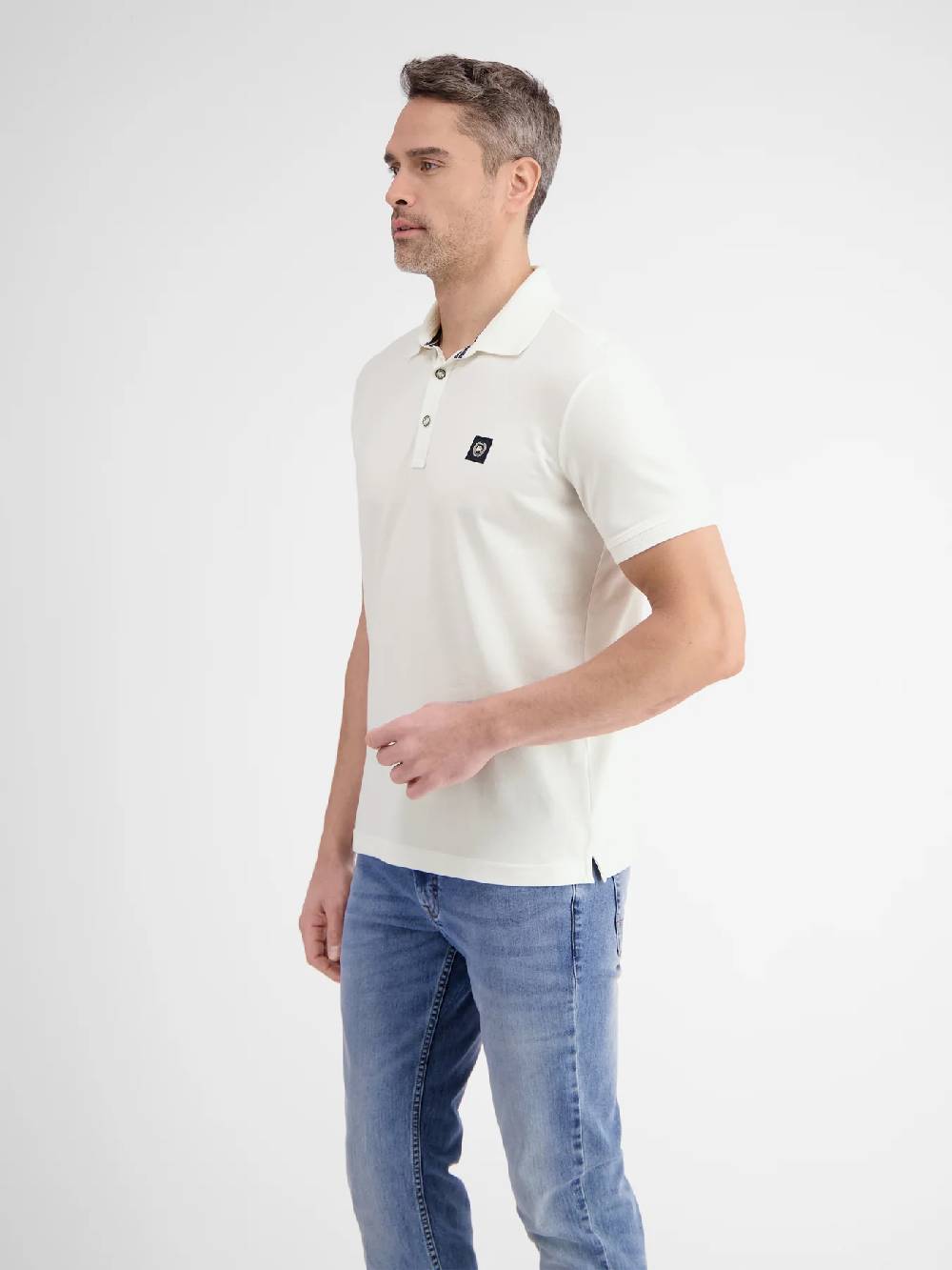 Lerros 2453261 Men Polo (Broken white 103) Räumungsverkauf