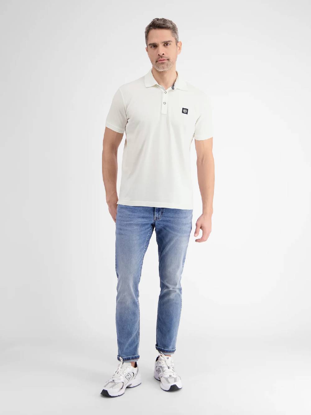 Lerros 2453261 Men Polo (Broken white 103) Räumungsverkauf