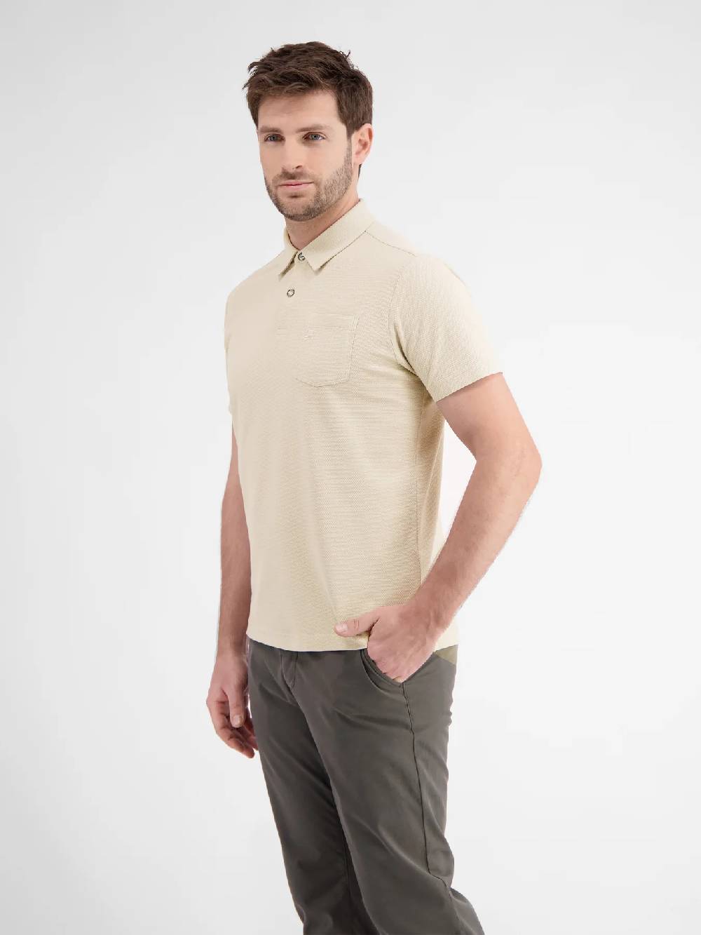 Lerros 2443204 POLOSHIRT IN SPORTIEVE WAFELPIQUÉKWALITEIT (705 LIGHT DUNE BEIGE) Tägliche Deals