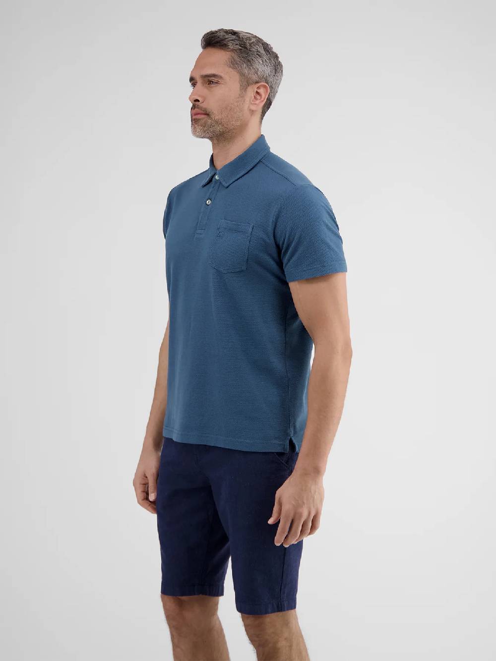 Lerros 2443204 POLOSHIRT IN SPORTIEVE WAFELPIQUÉKWALITEIT (448 STORM BLUE) VIP-Rabatte