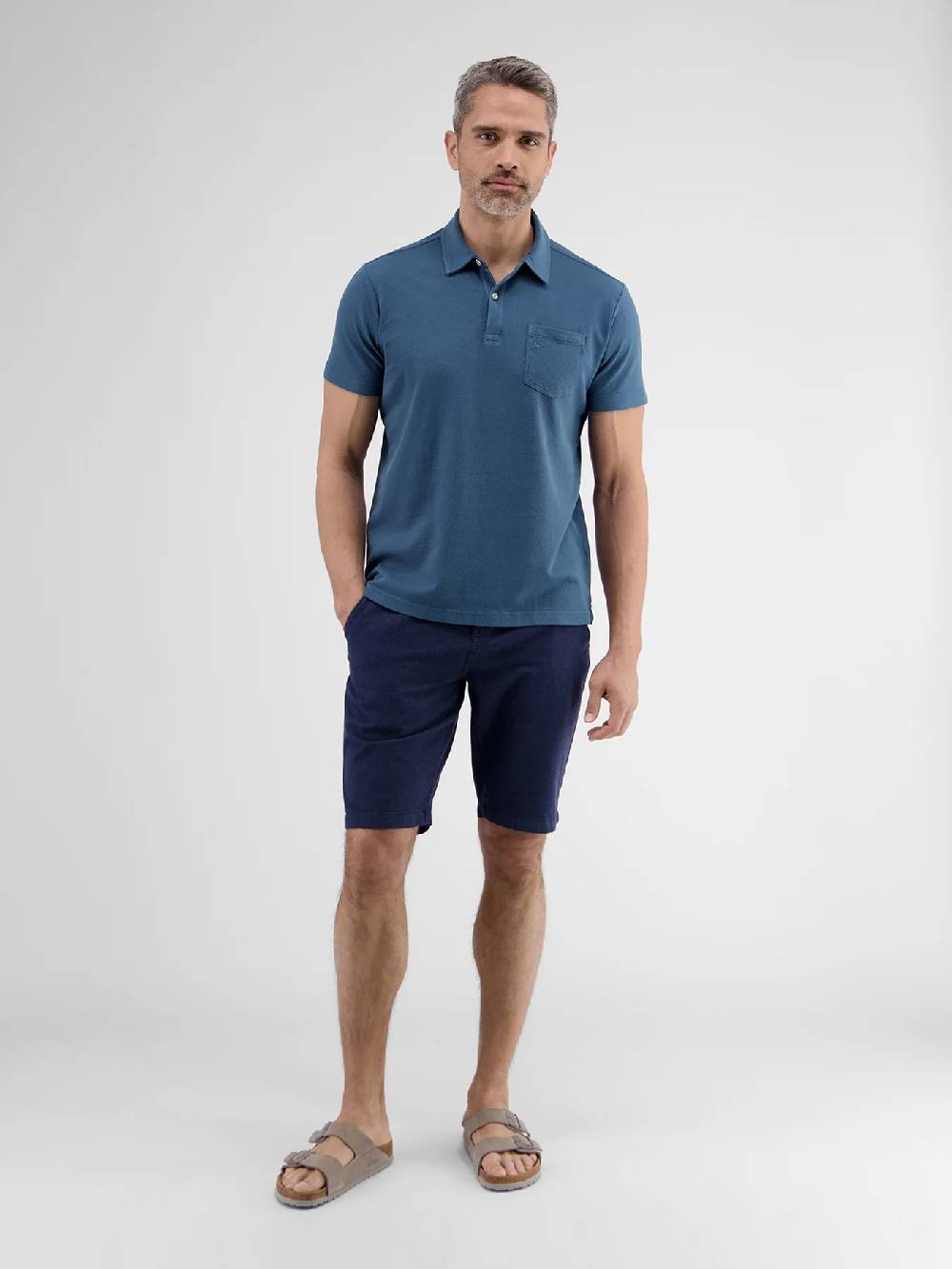Lerros 2443204 POLOSHIRT IN SPORTIEVE WAFELPIQUÉKWALITEIT (448 STORM BLUE) VIP-Rabatte