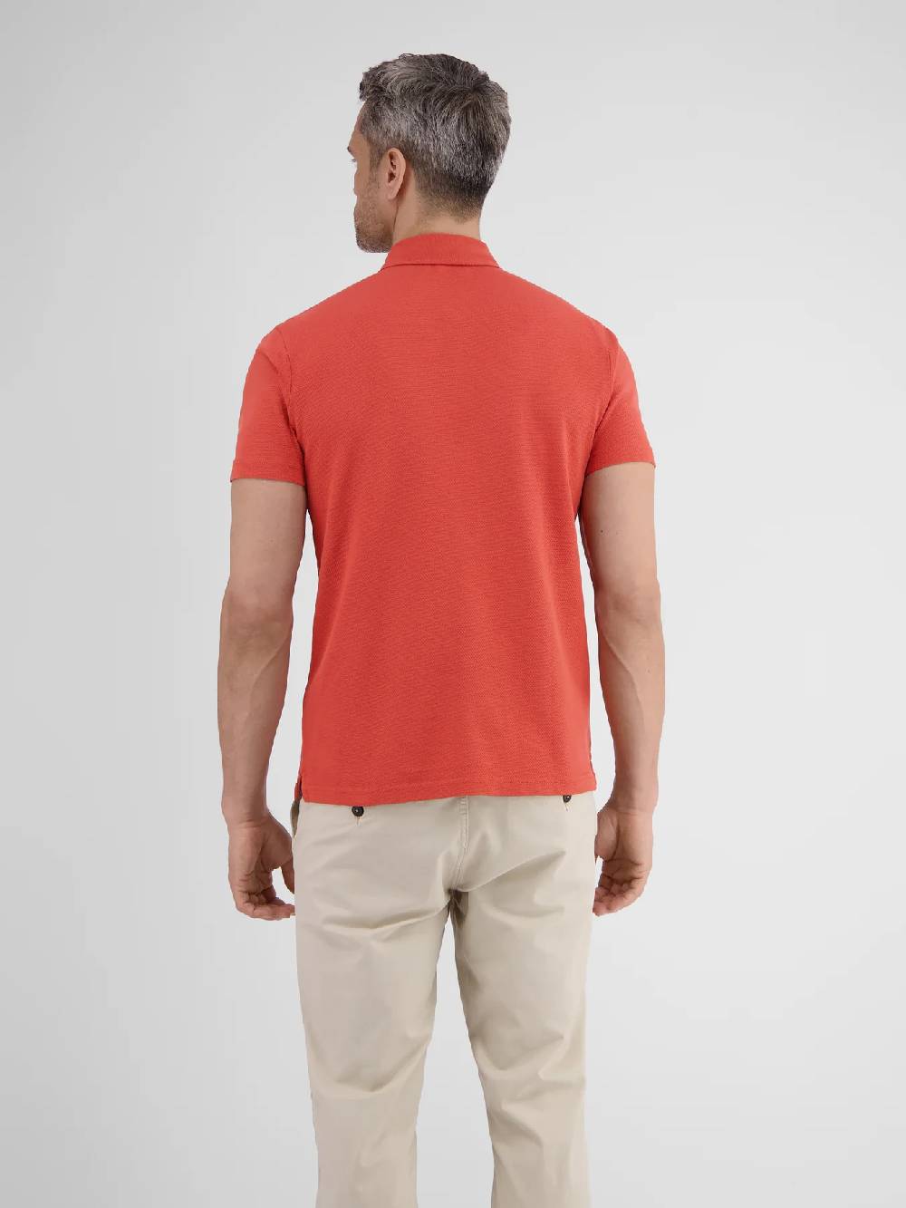 Lerros 2443204 POLOSHIRT IN SPORTIEVE WAFELPIQUÉKWALITEIT (327 DEEP CORAL RED) Tiefpreis