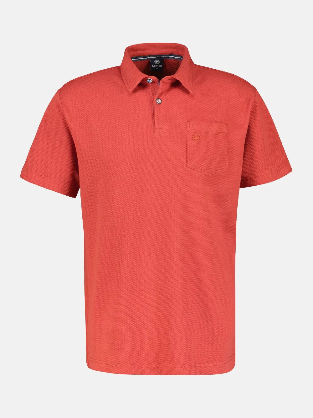 Lerros 2443204 POLOSHIRT IN SPORTIEVE WAFELPIQUÉKWALITEIT (327 DEEP CORAL RED) Tiefpreis