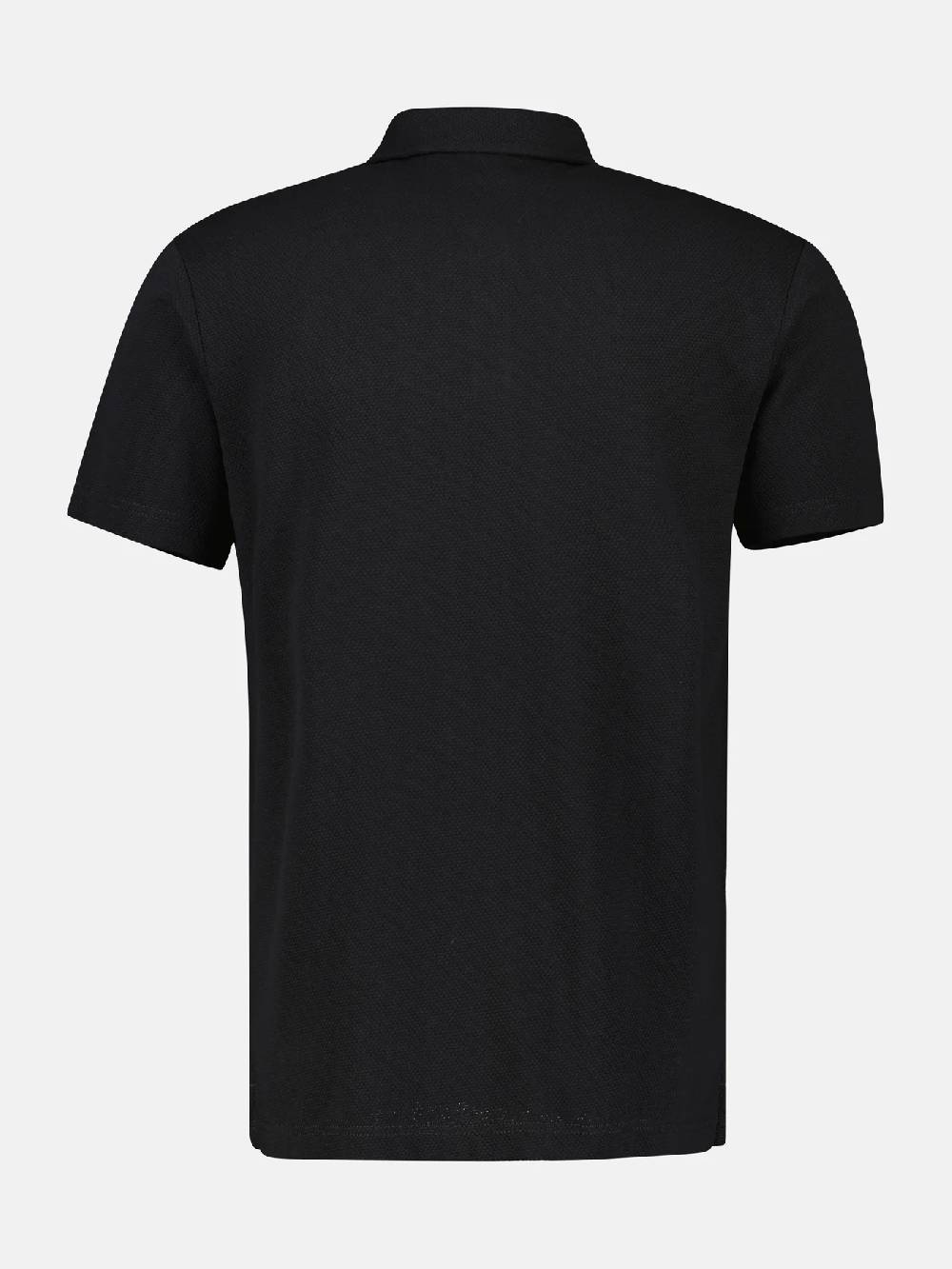 Lerros 2443204 POLOSHIRT IN SPORTIEVE WAFELPIQUÉKWALITEIT (290 BLACK) Super Sparpreis