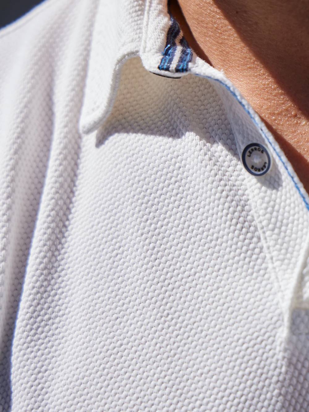 Lerros 2443204 POLOSHIRT IN SPORTIEVE WAFELPIQUÉKWALITEIT (103 BROKEN WHITE) Wochenangebot