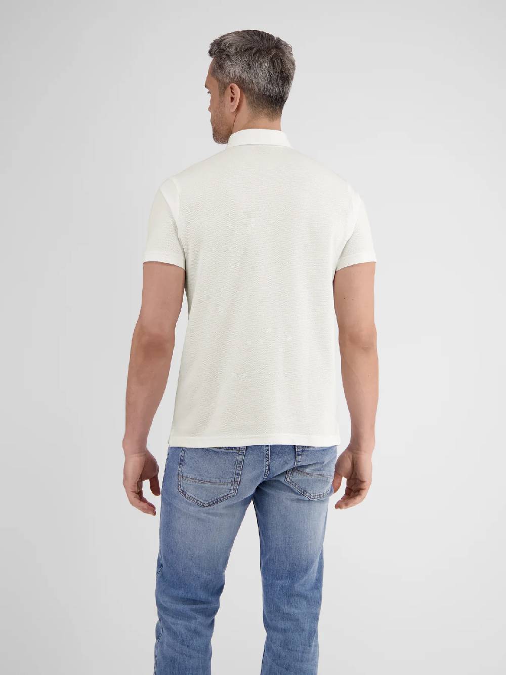 Lerros 2443204 POLOSHIRT IN SPORTIEVE WAFELPIQUÉKWALITEIT (103 BROKEN WHITE) Wochenangebot