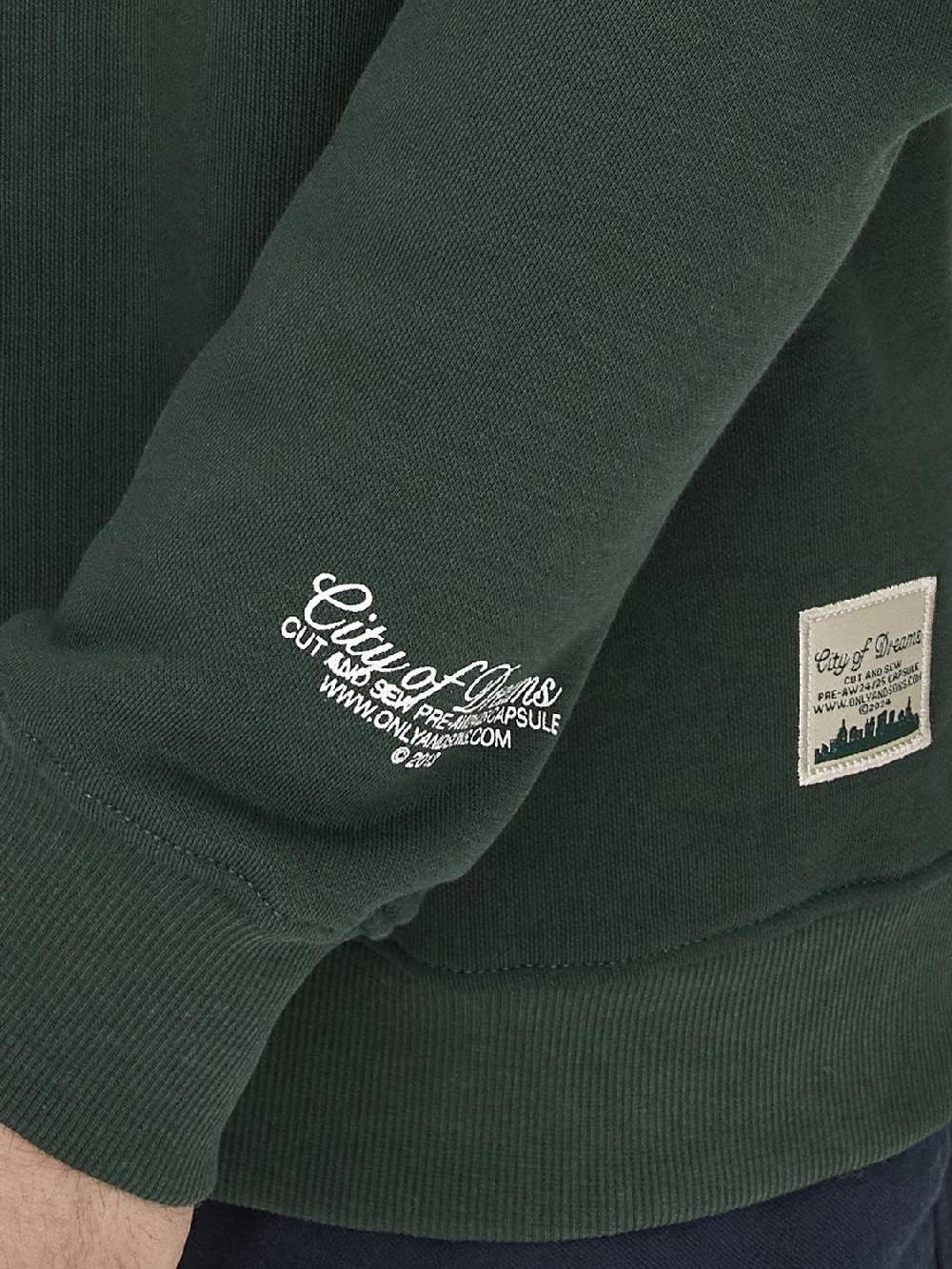 Only & Sons ONSRILEY REG 1/4 ZIP HIGH NECK SWT VD DARKEST SPRUCE Zeitbegrenzte Promotion