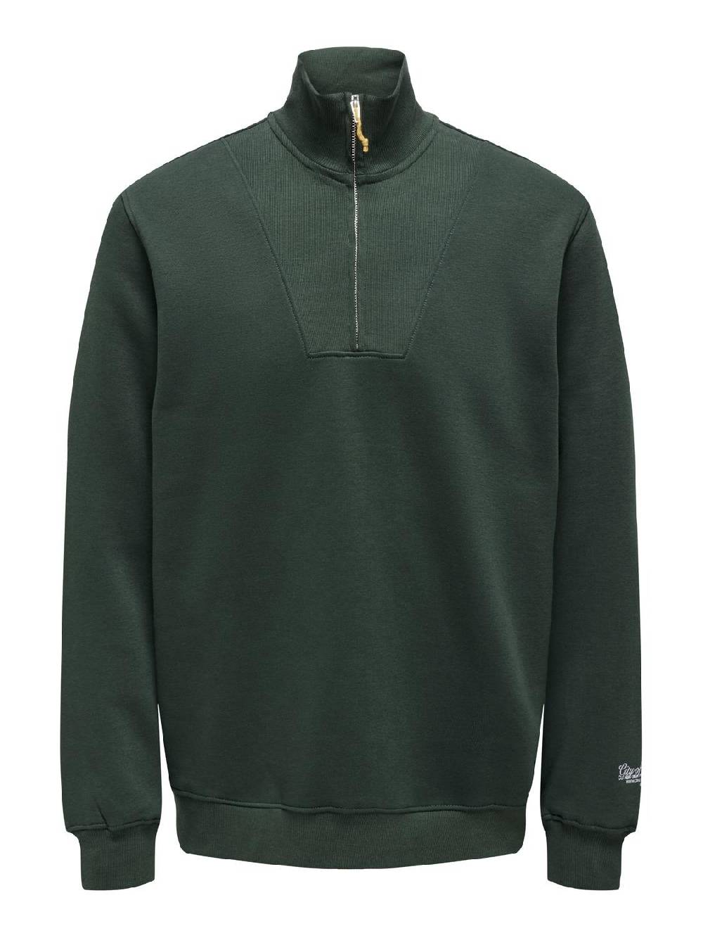 Only & Sons ONSRILEY REG 1/4 ZIP HIGH NECK SWT VD DARKEST SPRUCE Zeitbegrenzte Promotion