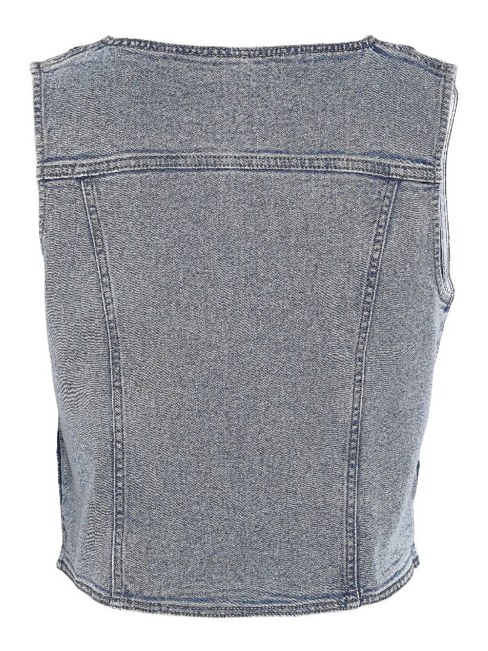 NOISY MAY NMSANNA S/L TOP VEST VI494LB (Light Blue Denim) Valentinstagsangebot