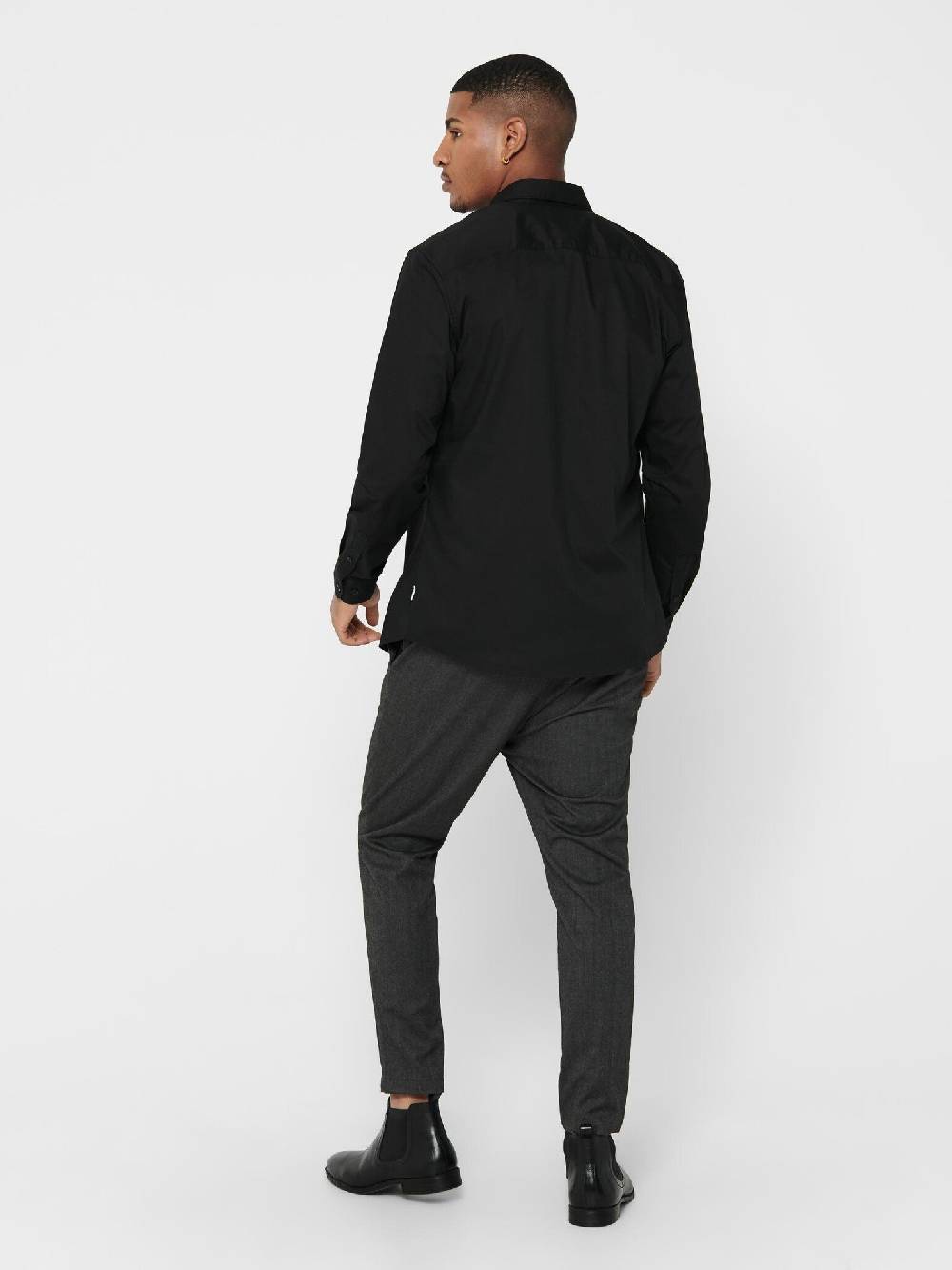 Only & Sons Onssane LS Solid Poplin Shirt (187679 Black) Wochenangebot