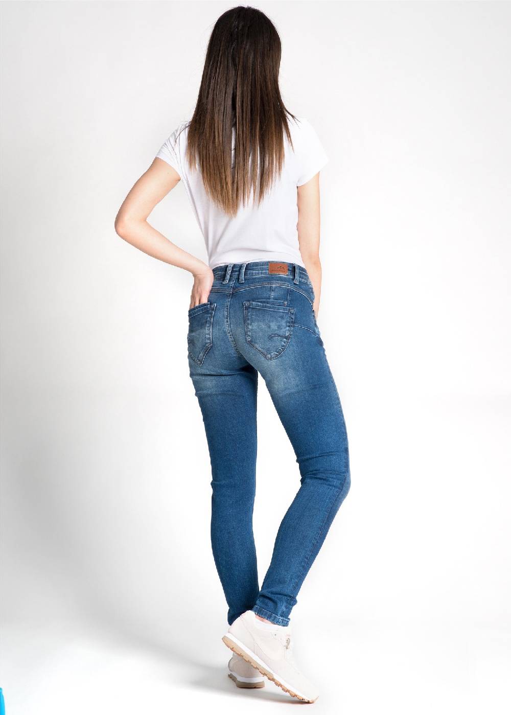 M.O.D Ellen Skinny Pelican Blue Sonderangebot der Fabrik