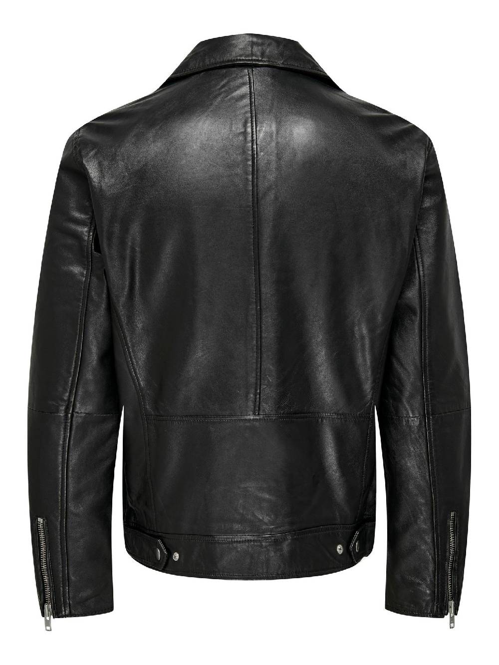 Only & Sons ONSJOHN LEATHER BIKER JACKET OTW (Black) Clearance-Verkauf