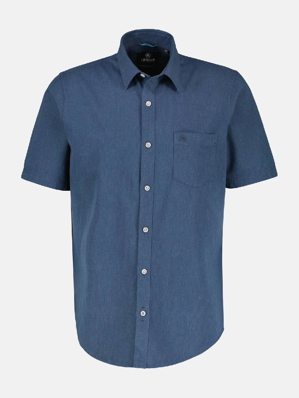Lerros 2442010 CASUAL KATOENEN LINNEN OVERHEMD (485 CLASSIC NAVY) Outlet